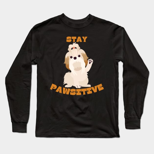 Cute Shihtzu Dog Long Sleeve T-Shirt by Koala Tees